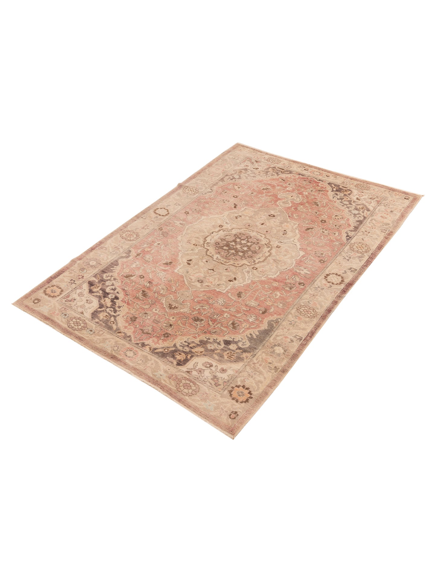 Old Anatolian 154107 Pink Beige 6x8.10 Hand Knotted Rug