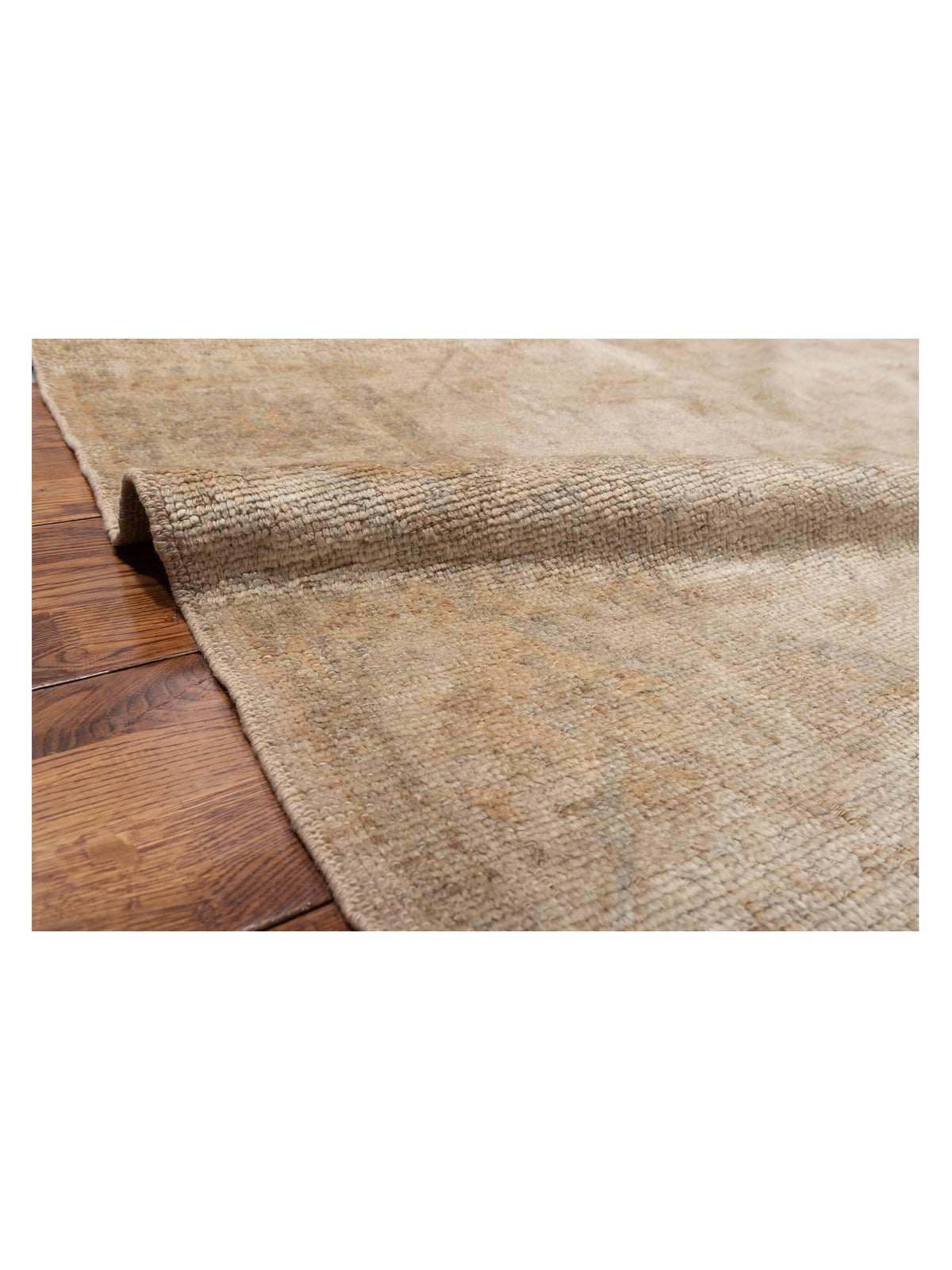 Angora Oushak 109038 Beige Beige 6.4x12.2 Hand Knotted Rug