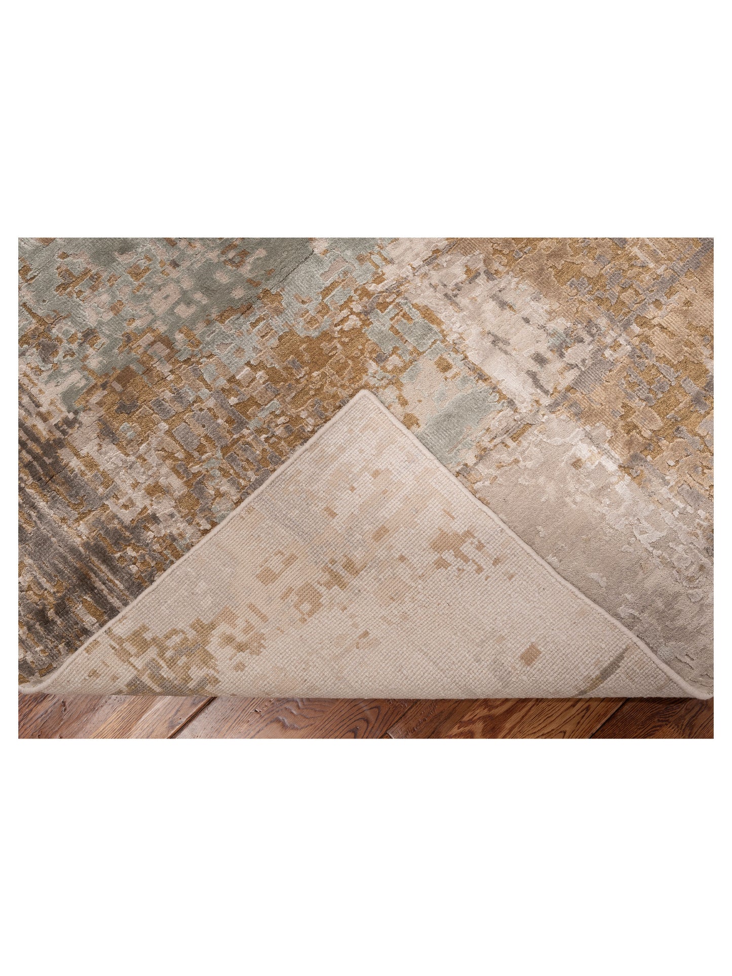 Tibetino 152940 Ivory Light Brown 8x10.1 Hand Knotted Rug