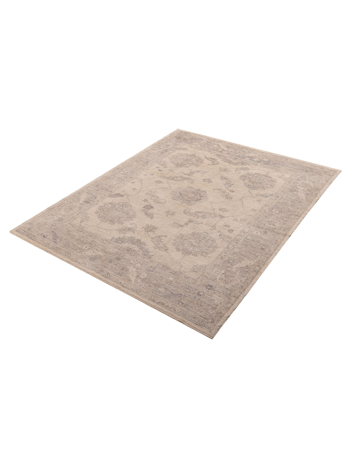 Angora Oushak 156178 Ivory Gray 8x9.9 Hand Knotted Rug