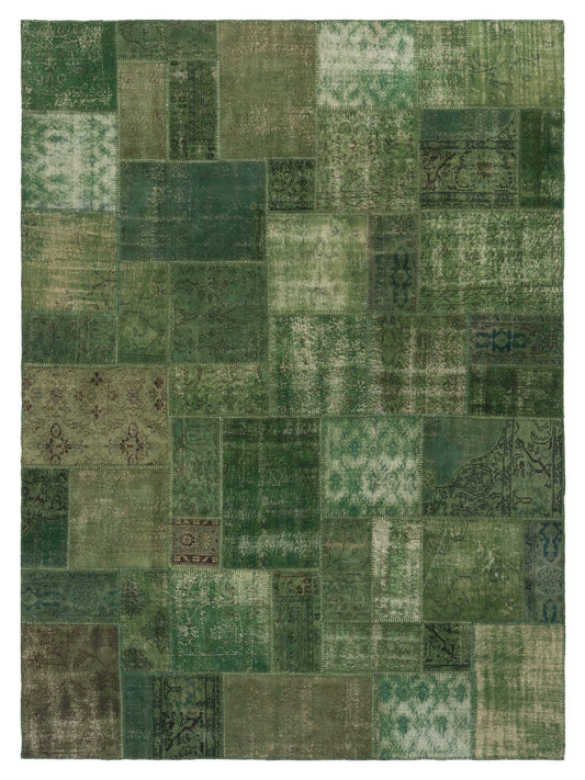 Pasha Turkish Vestige Patchwork  Green  Contemporary