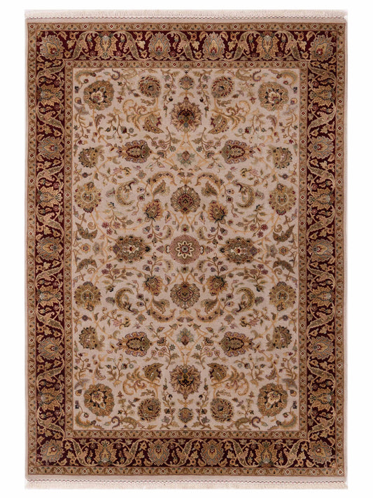 Rajpur Imperial Silk  Ivory Red Traditional