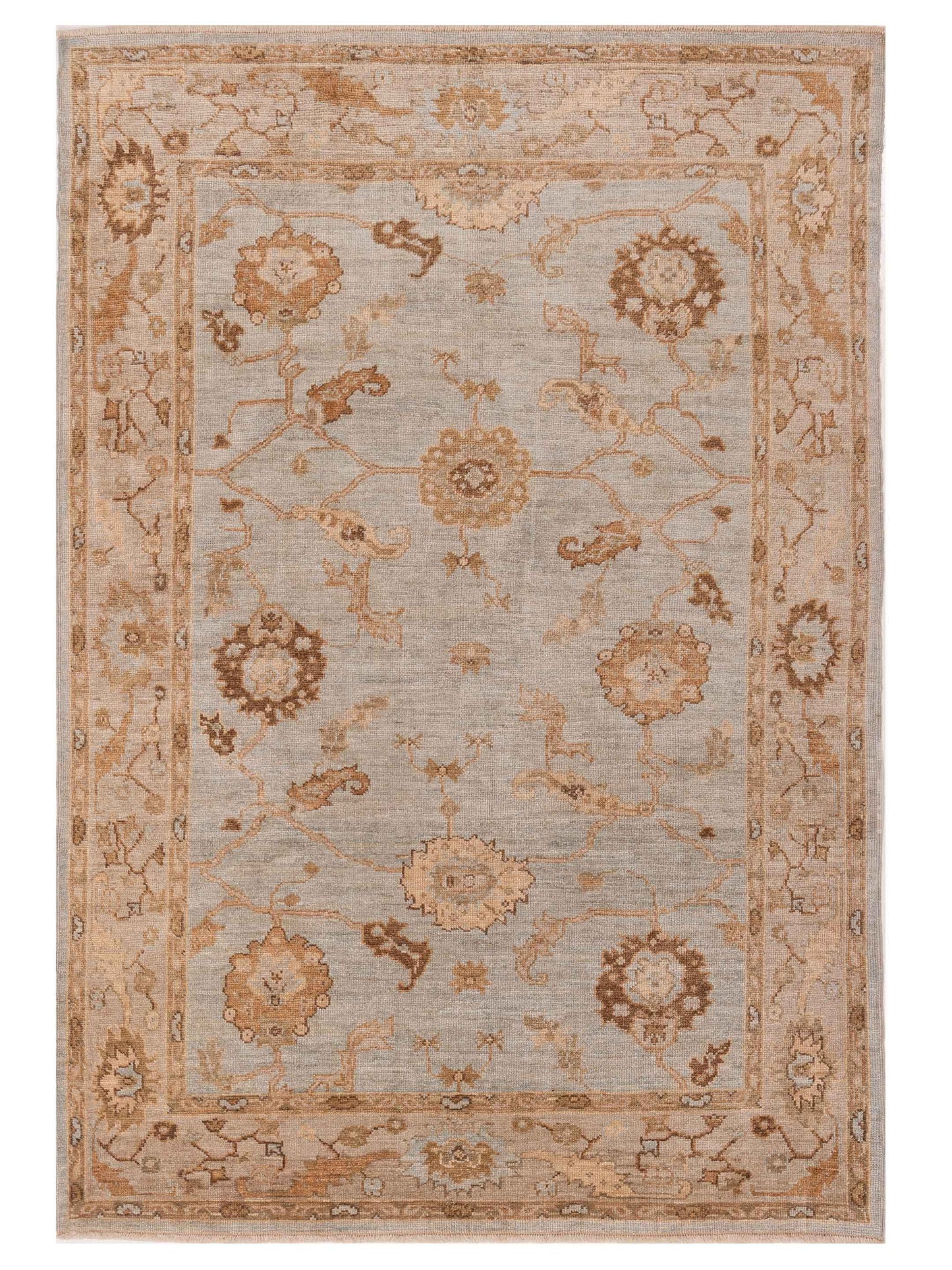 Anadol Angora Oushak  Ice Blue Beige Traditional