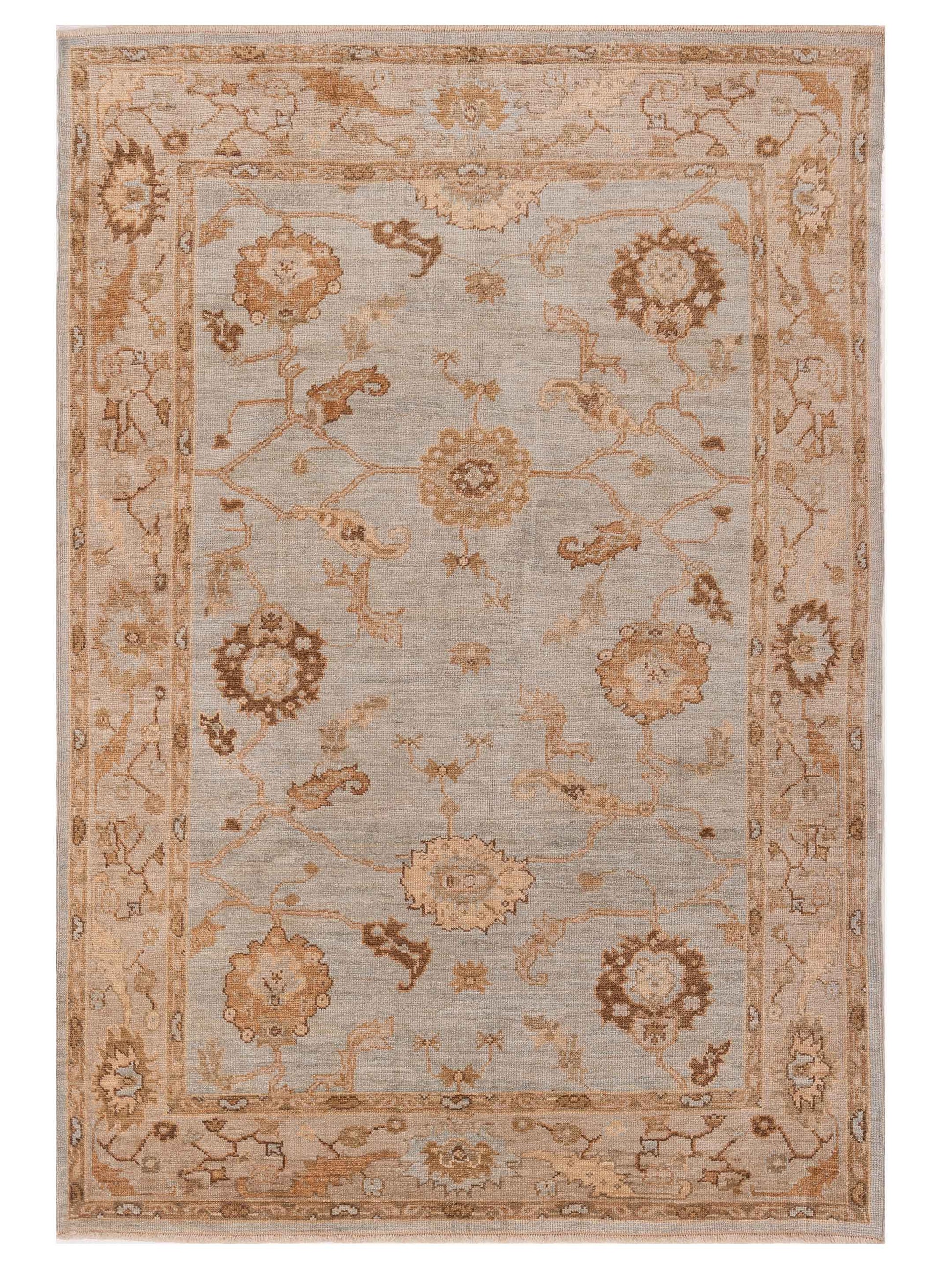 Anadol Angora Oushak  Ice Blue Beige Traditional