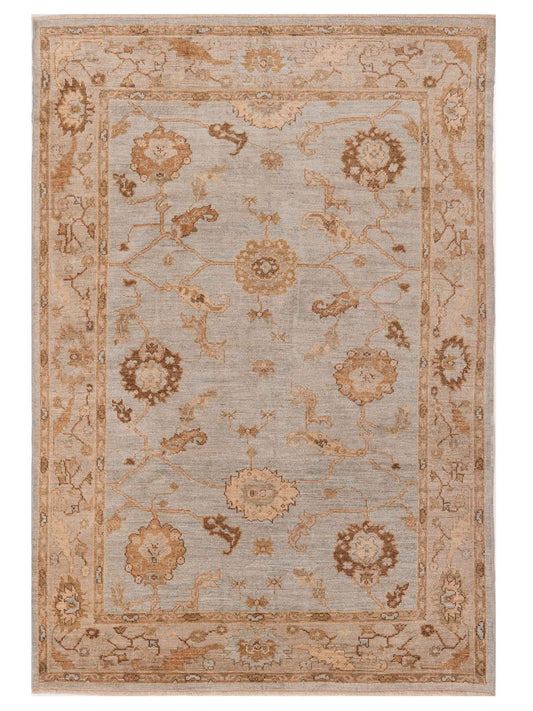Anadol Angora Oushak  Ice Blue Beige Traditional