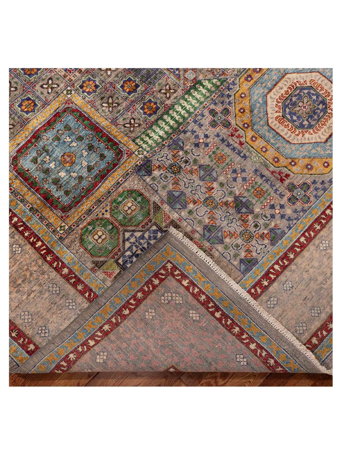 Artisan Mamluk 156273 Multi Gray 9.1x12.4 Hand Knotted Rug