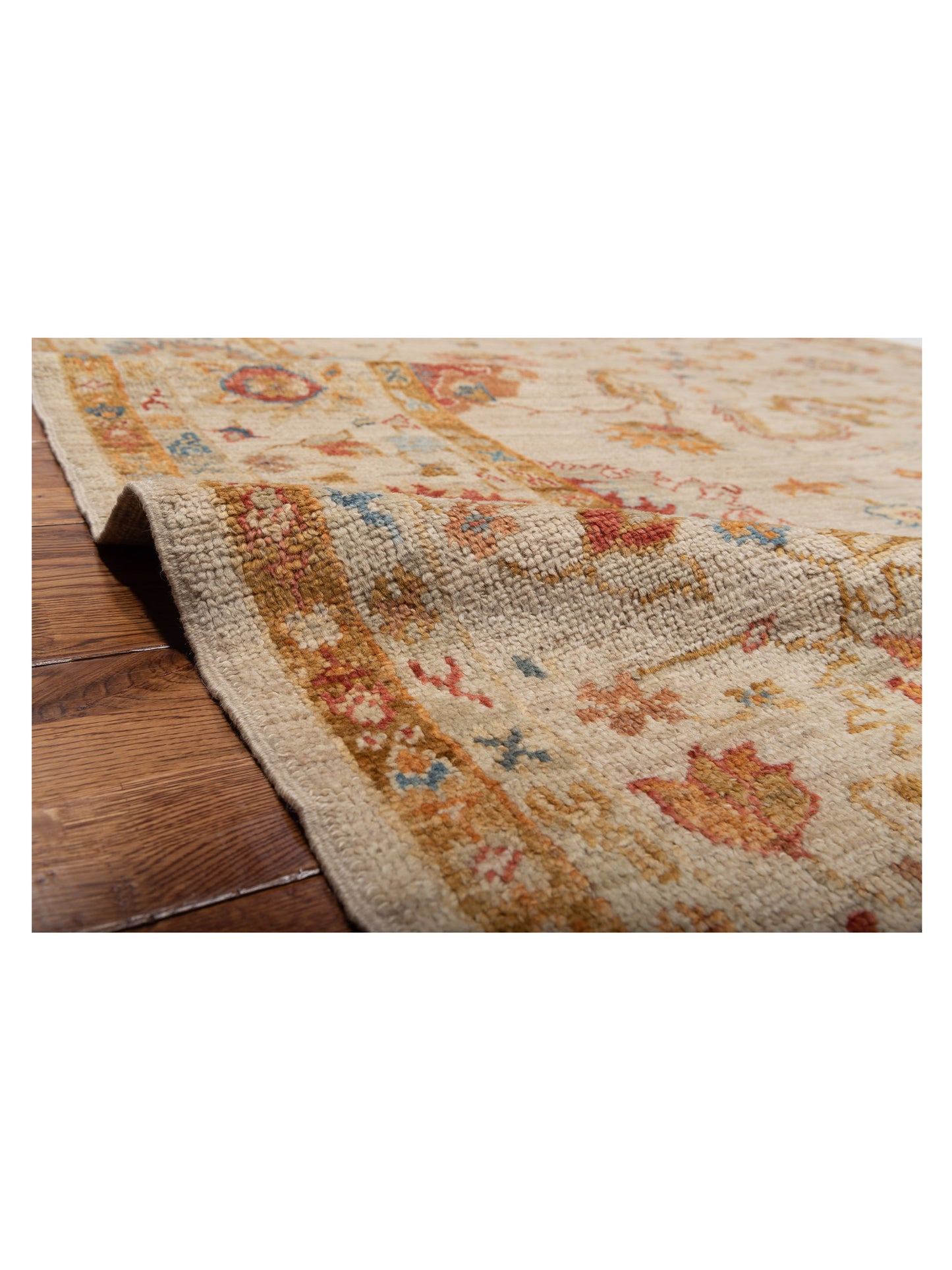 Angora Oushak 128460 Ivory Ivory 8.2x9.7 Hand Knotted Rug