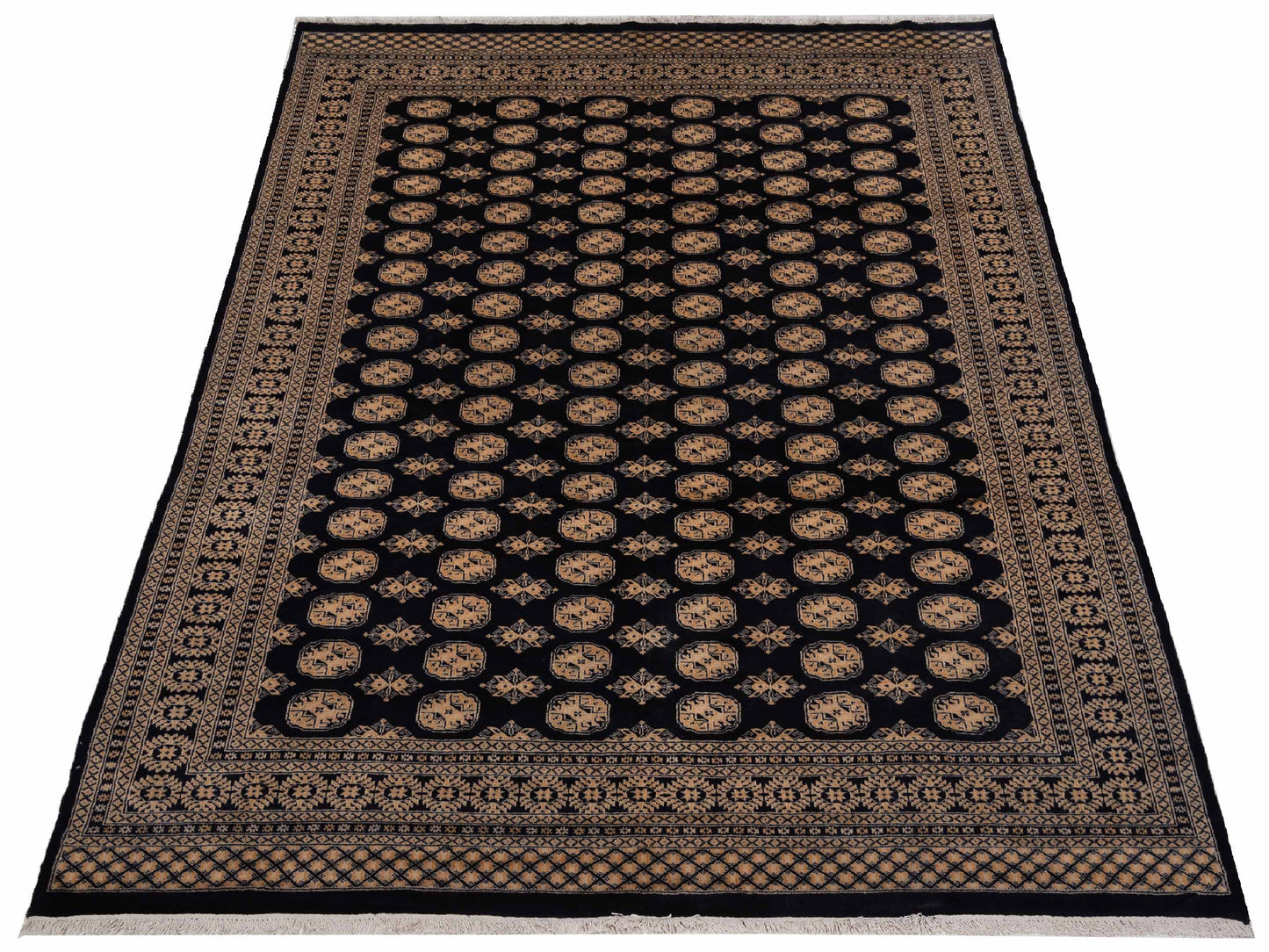 Bokhara 147925 Black Black 8.2x10.1 Hand Knotted Rug