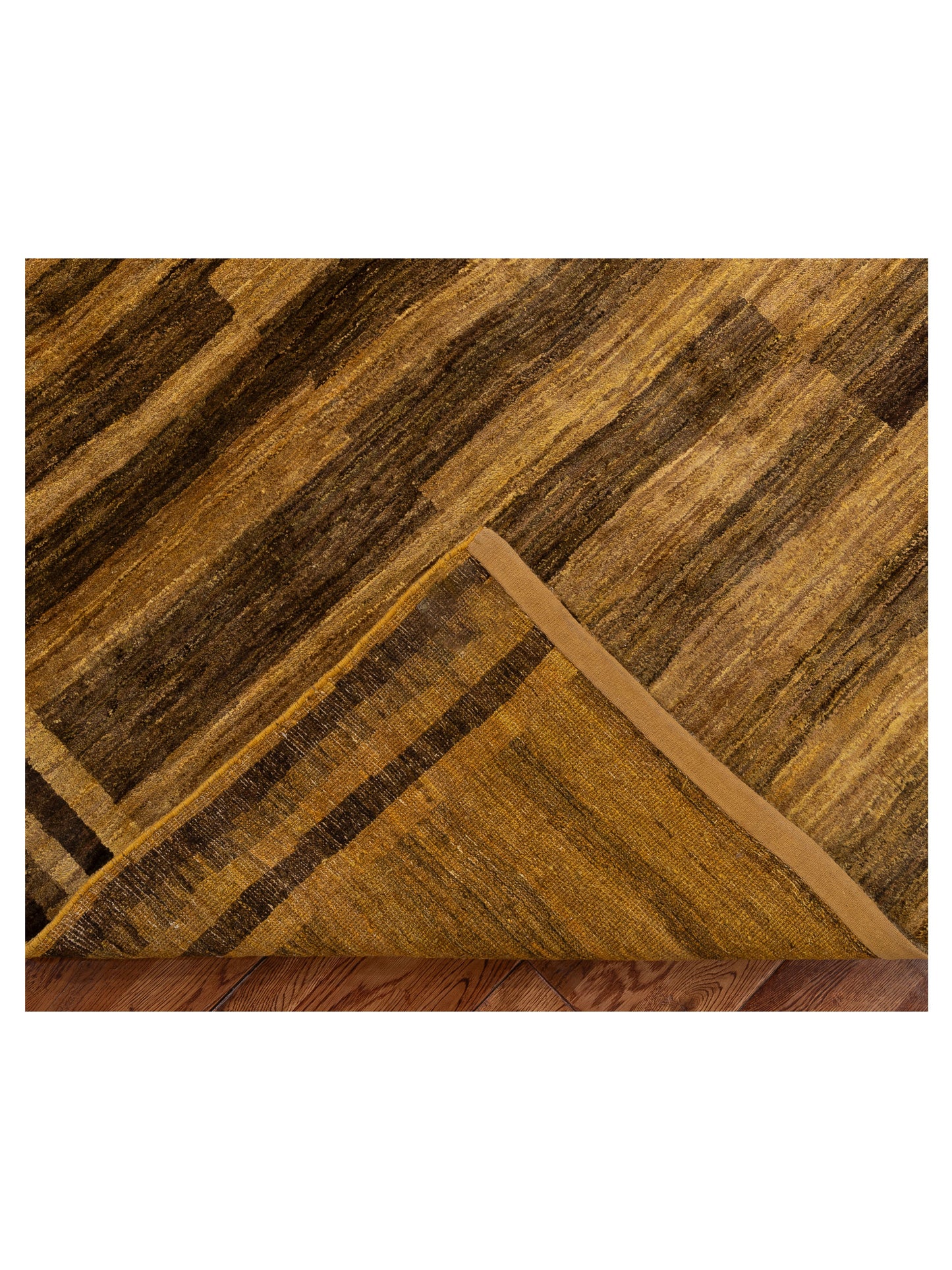 Tibetino 154020 Gold Brown 5x8.6 Hand Knotted Rug