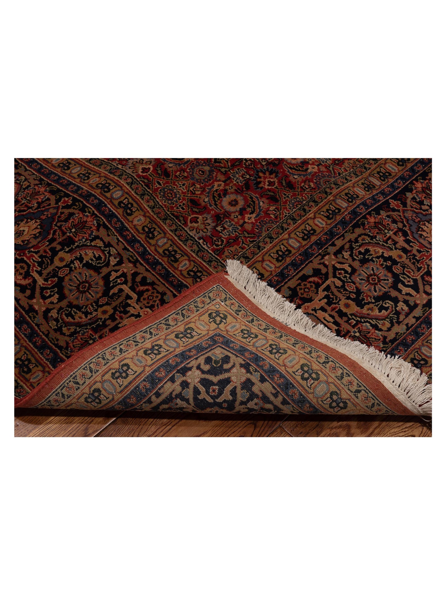 Sivas 123088 Orange Navy 8.2x9.9 Hand Knotted Rug