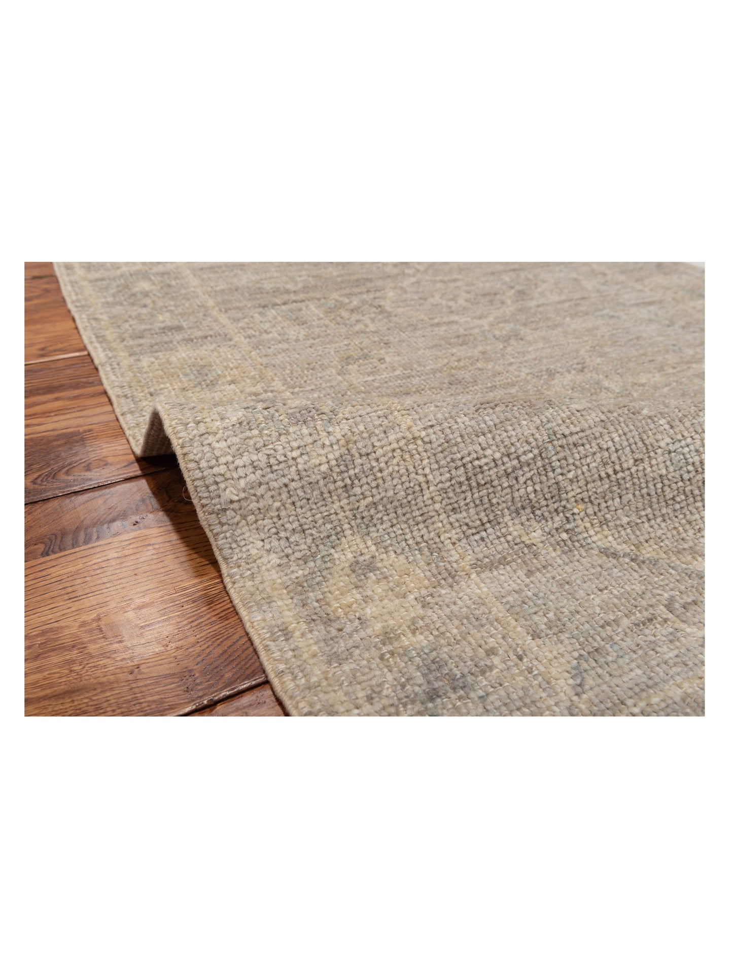 Angora Oushak 147015 Light Gray Light Gray 2.8x7.9 Hand Knotted Rug