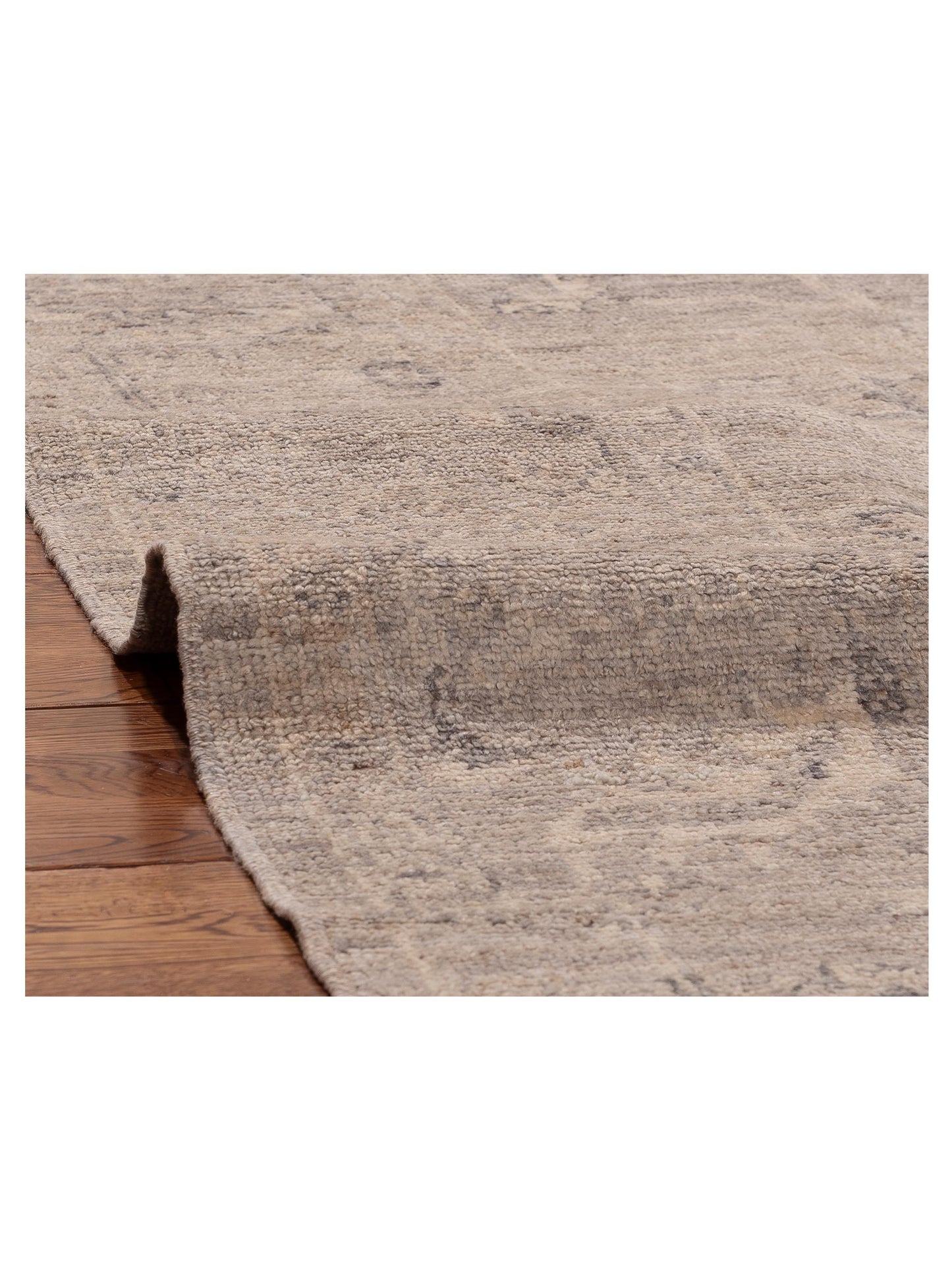 Angora Oushak 156016 Gray Gray 8.1x10.1 Hand Knotted Rug