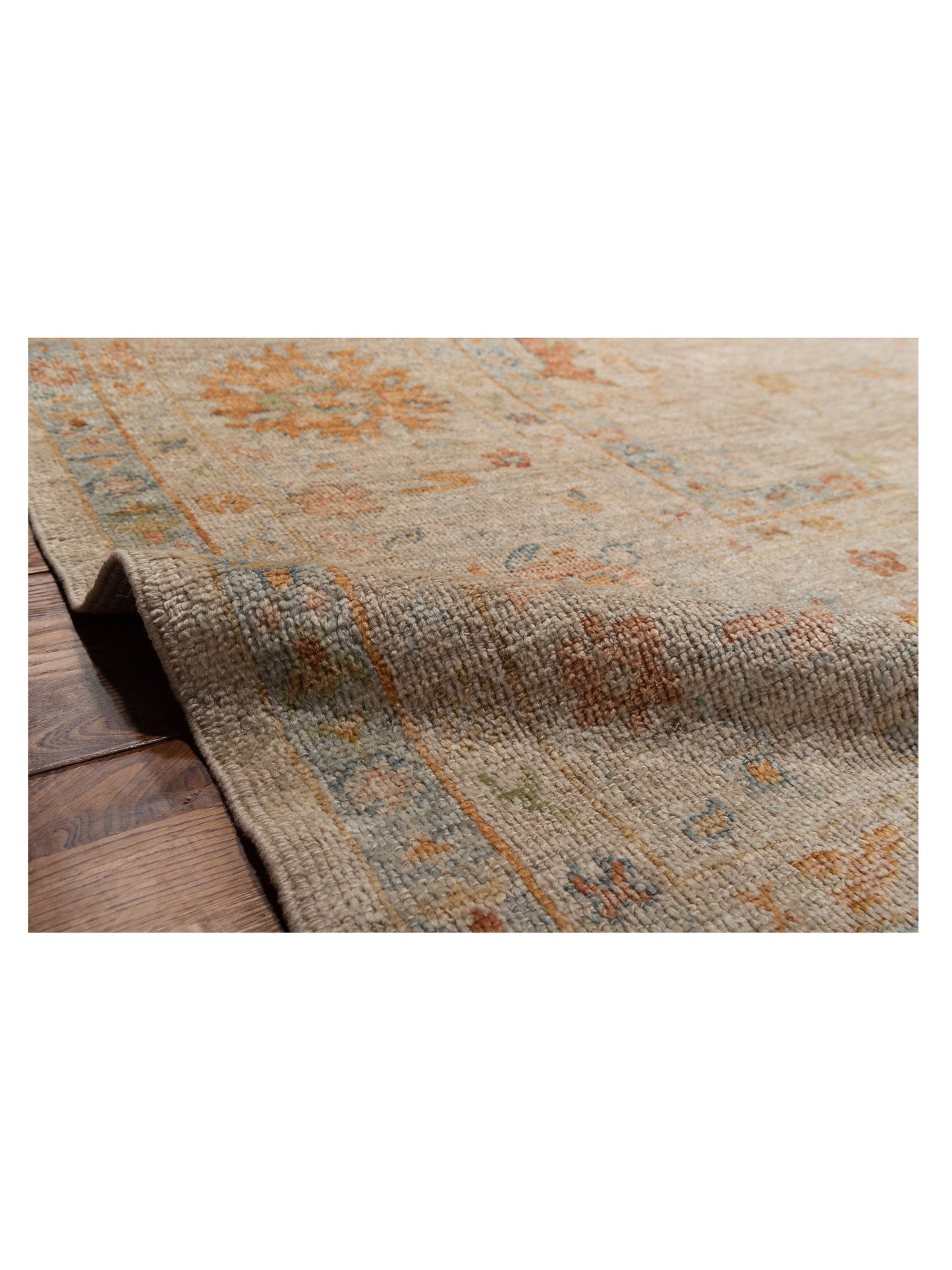 Angora Oushak 147124 Silver Silver 12.1x17.5 Hand Knotted Rug