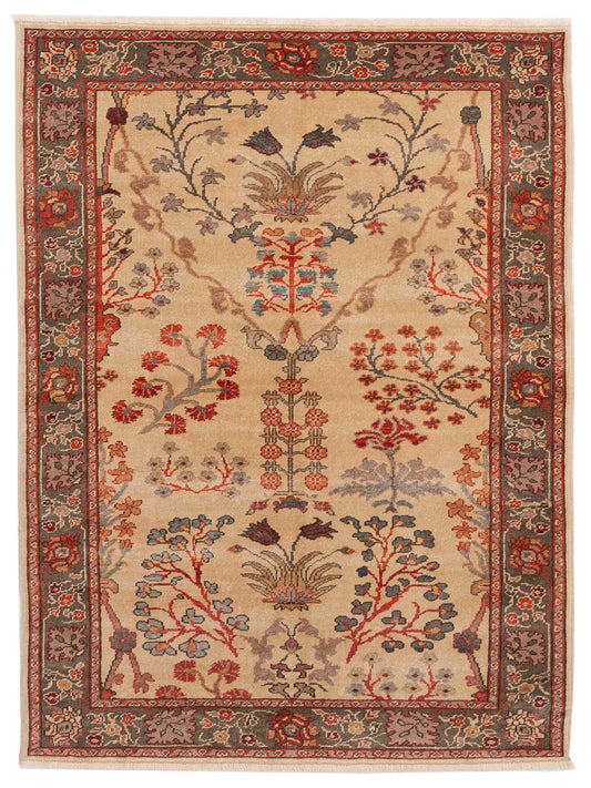 Pasha Antique Loom  Ivory Green Traditional