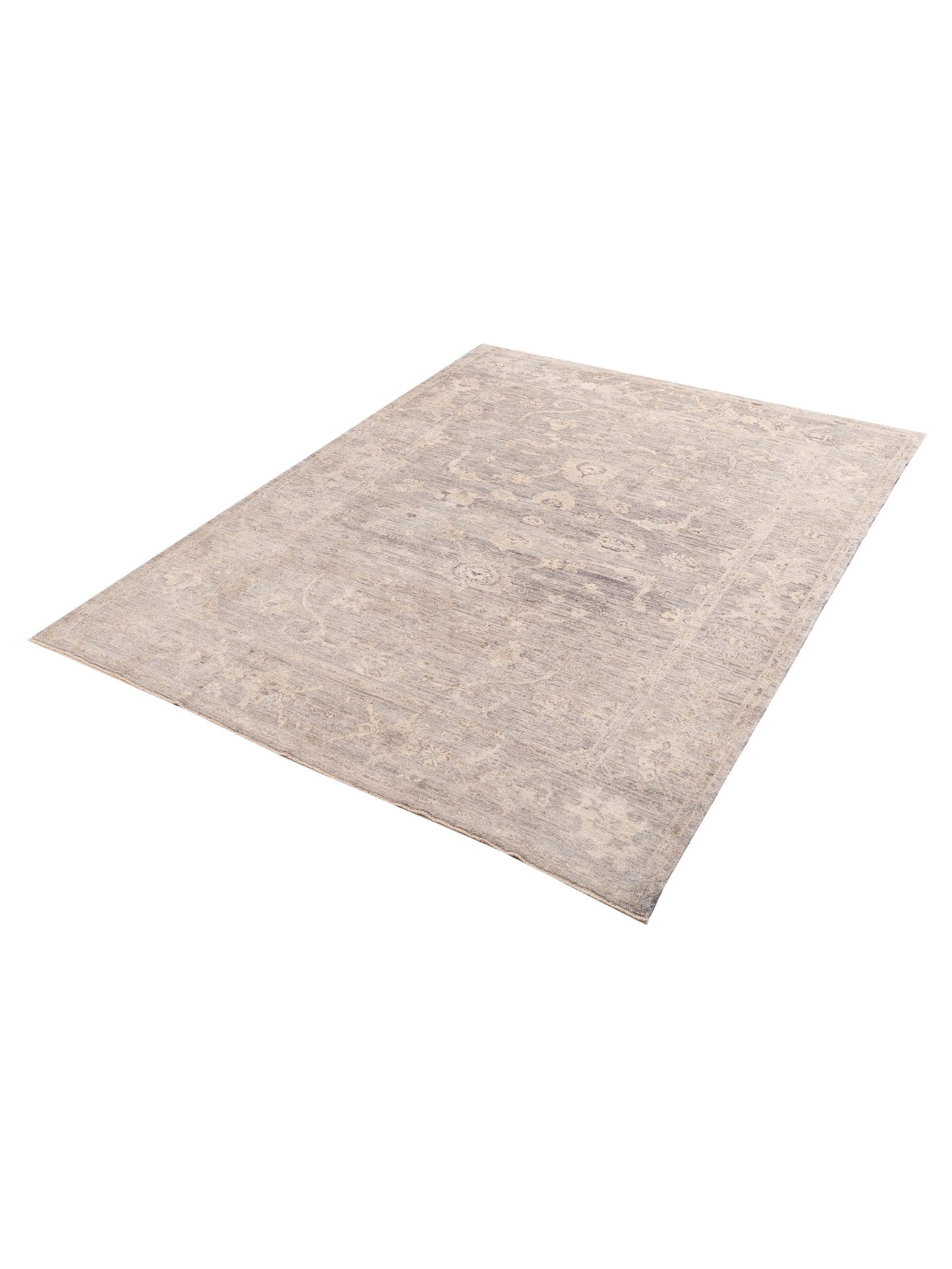 Angora Oushak 156222 Gray Gray 9x11.7 Hand Knotted Rug