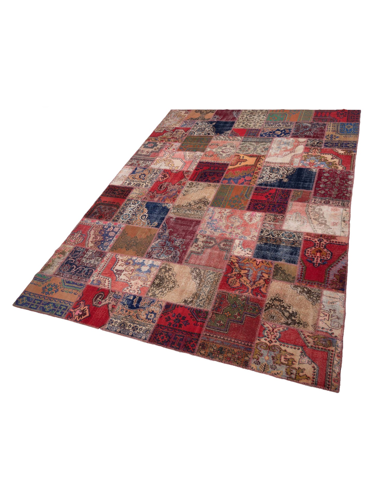 Turkish Vestige Patchwork 142746 Multi 11.6x15.6 Hand Knotted Rug