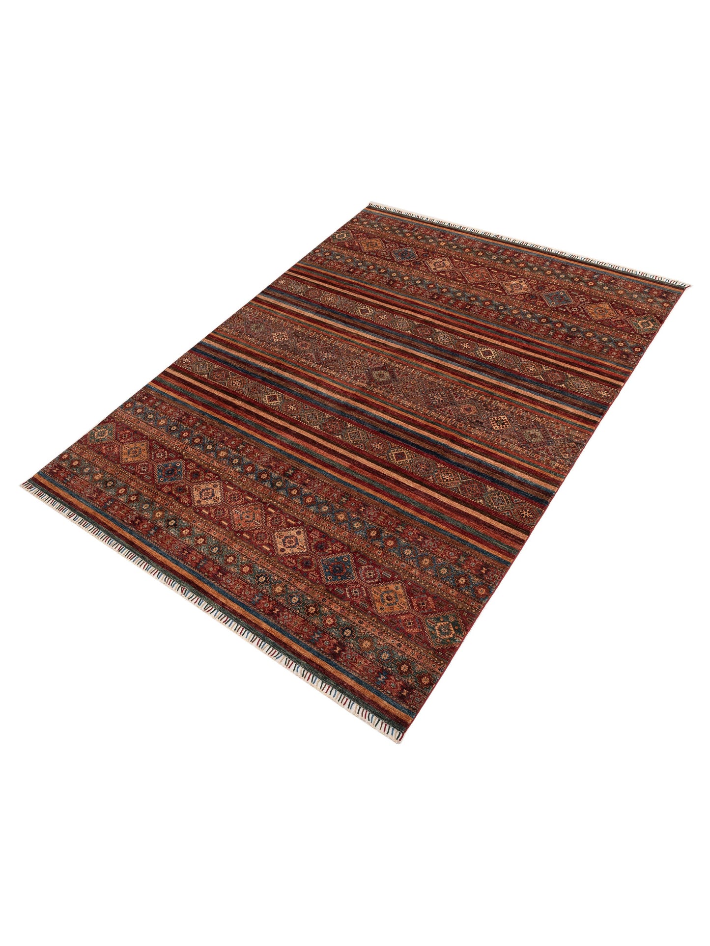 Khorjin 152034 Multi Multi 9.3x12.7 Hand Knotted Rug