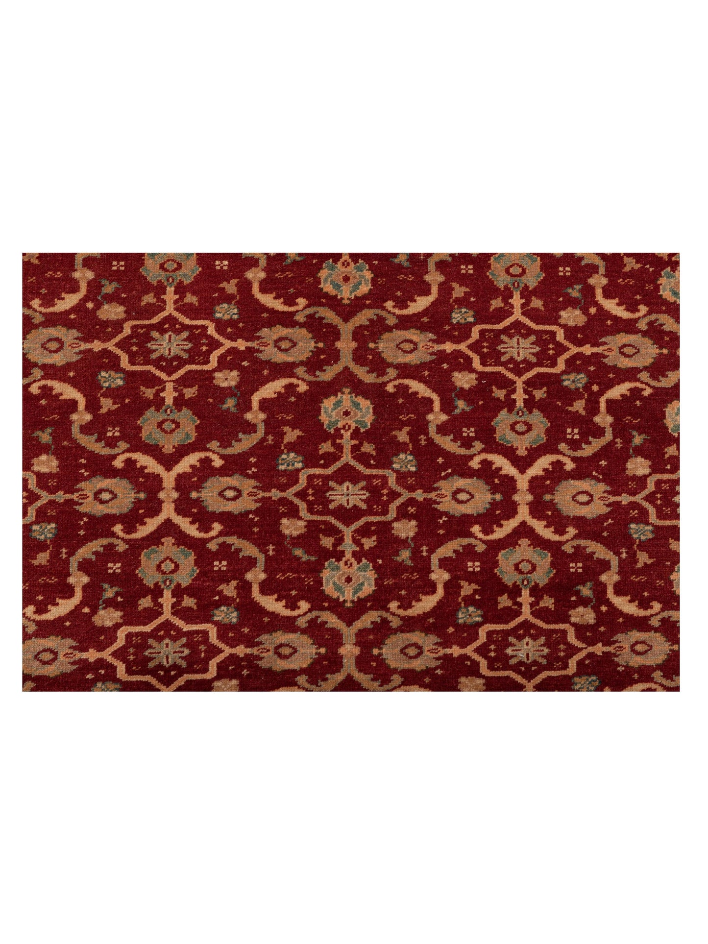 Antique Loom 107954 Red Ivory 8.1x14.6 Hand Knotted Rug