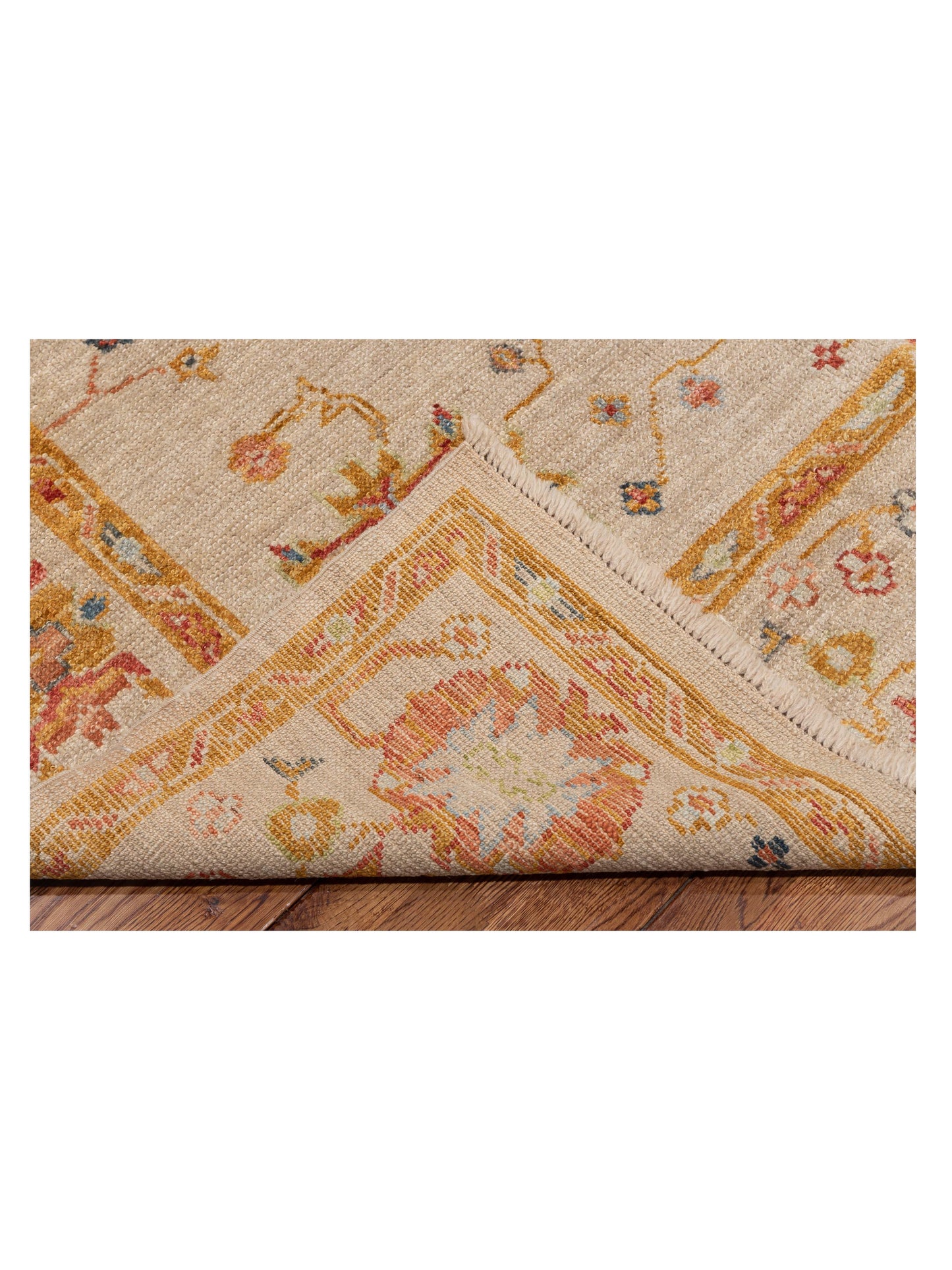 Angora Oushak 145823 Ivory Silver 6.1x11.5 Hand Knotted Rug