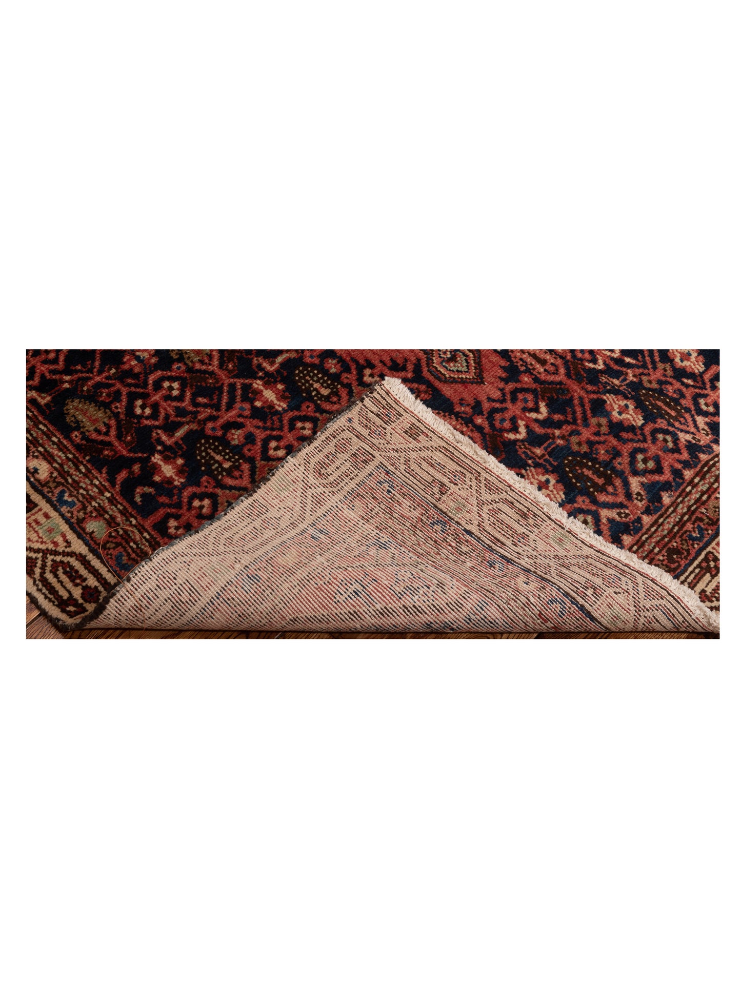 Persian 93528 Brown Rust 3.8x9.2 Hand Knotted Rug