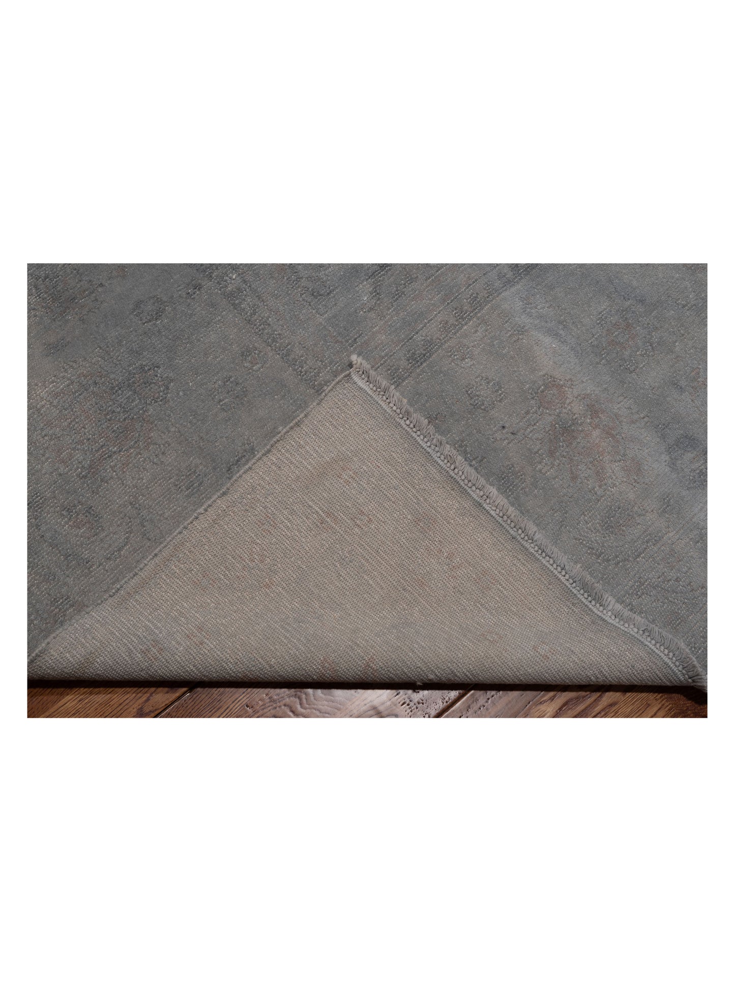 Vintage 107532 Silver 12.4x15.7 Hand Knotted Rug