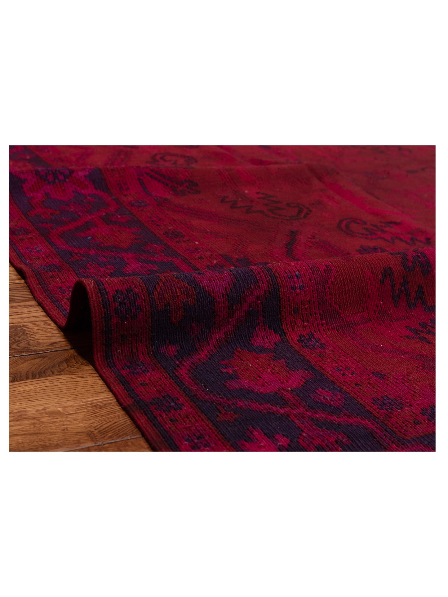 Vintage 108943 Pink Charcoal 5.7x8.4 Hand Knotted Rug