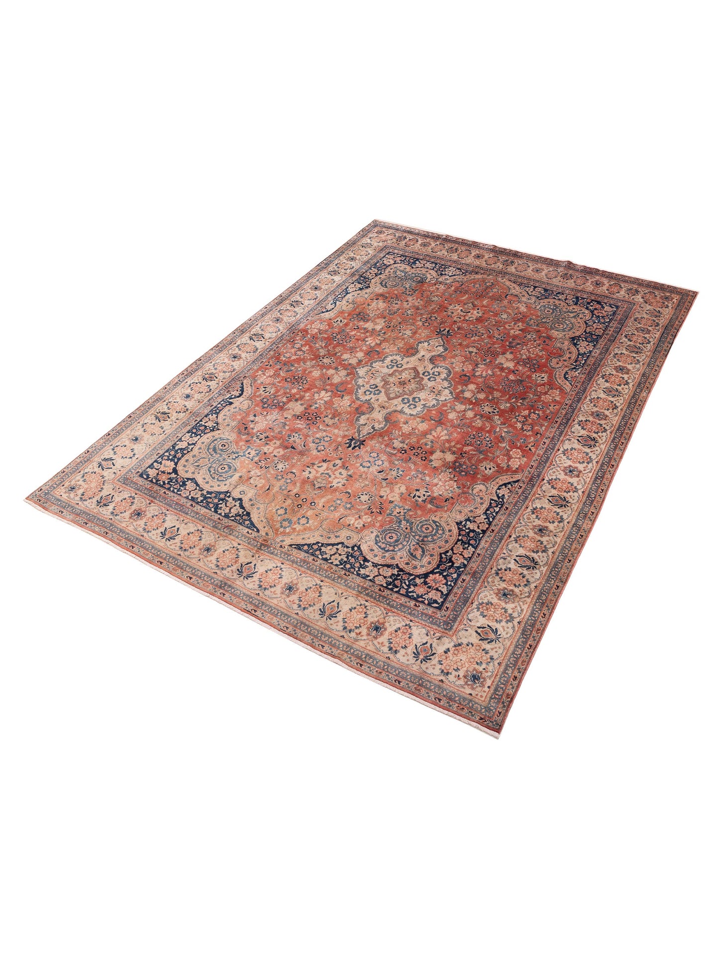Persian 153622 Rust Ivory 9.11x14 Hand Knotted Rug
