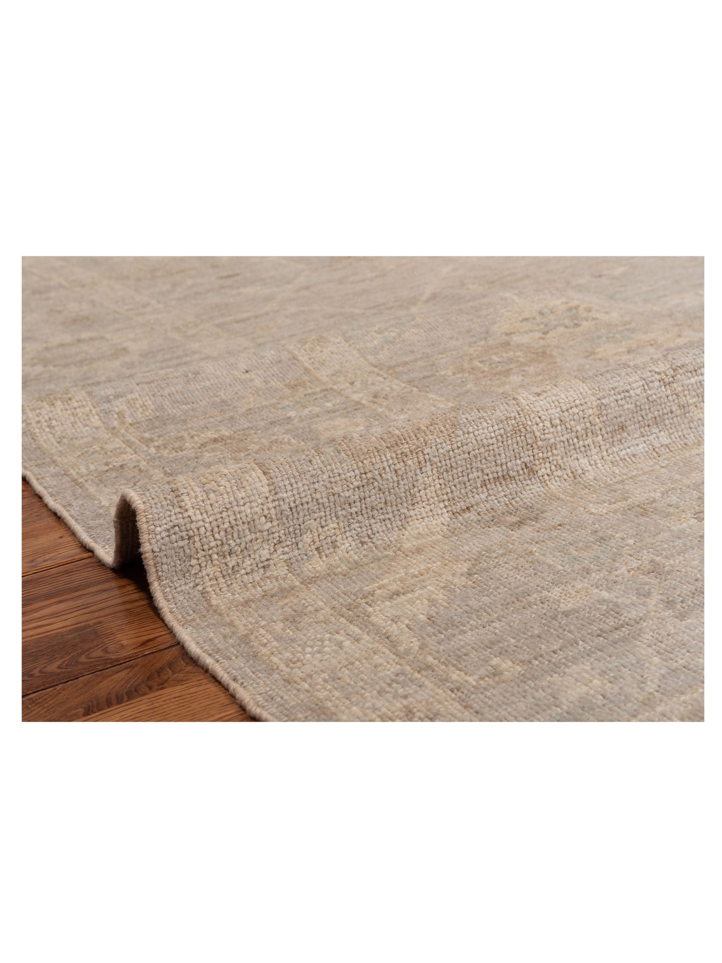 Angora Oushak 150717 Gray Gray 7.10x9.7 Hand Knotted Rug