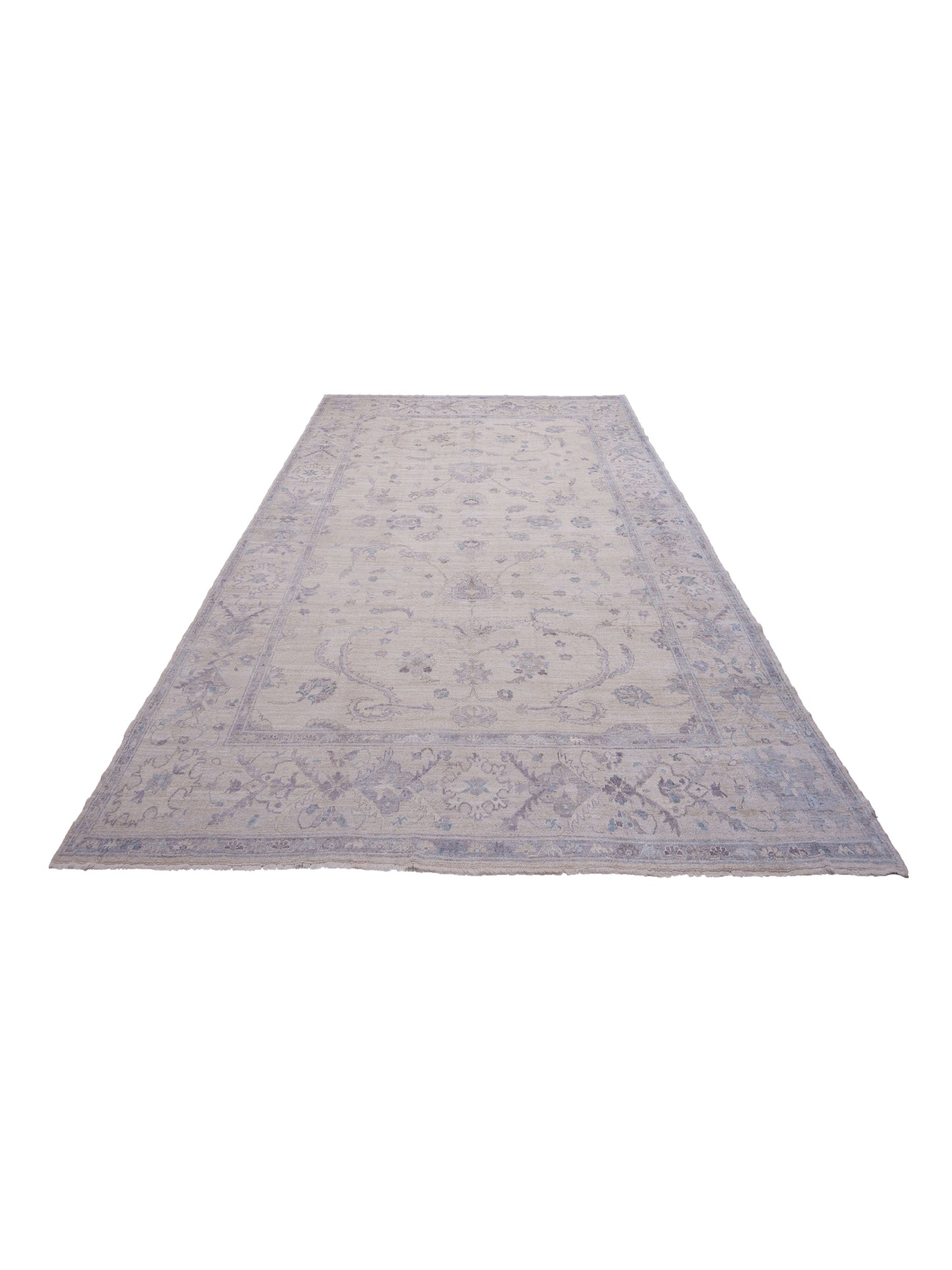 Angora Oushak 124260 Ivory Ivory 11.3x14.8 Hand Knotted Rug