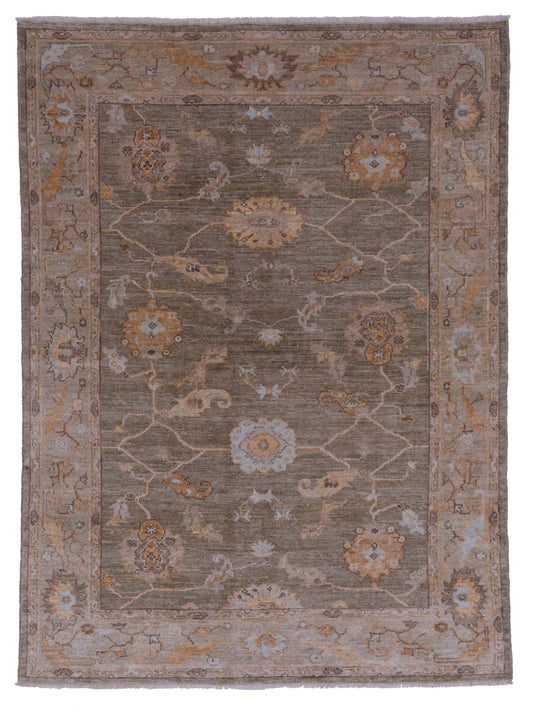 Anadol Angora Oushak  Green Brown Traditional
