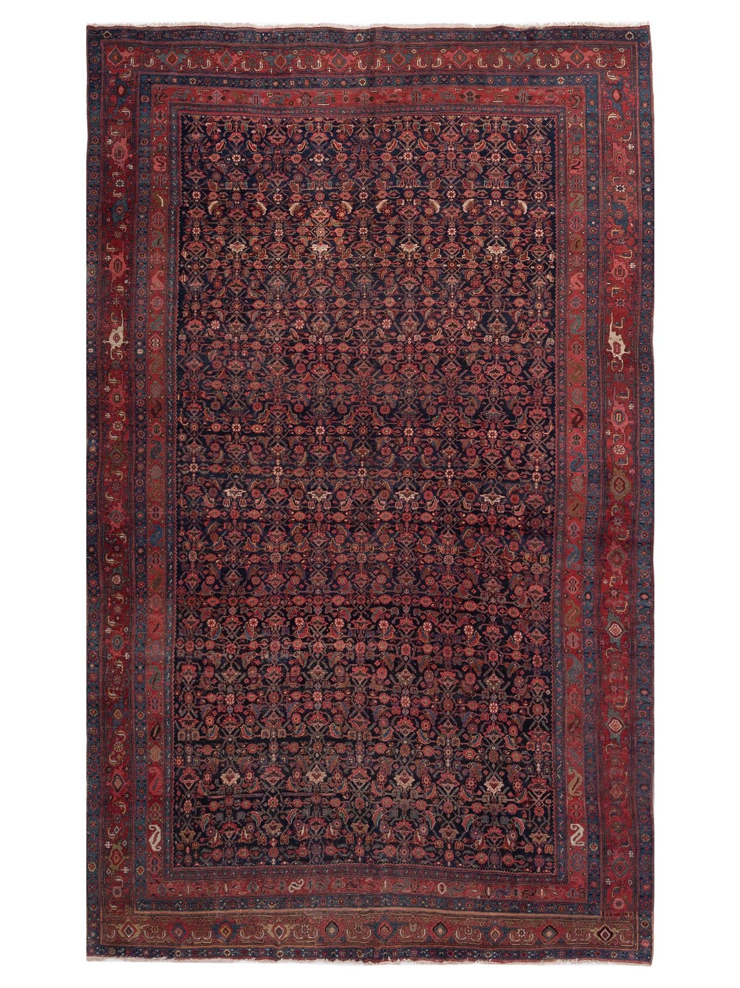 Pasha Persian Antique  Navy Red Traditional