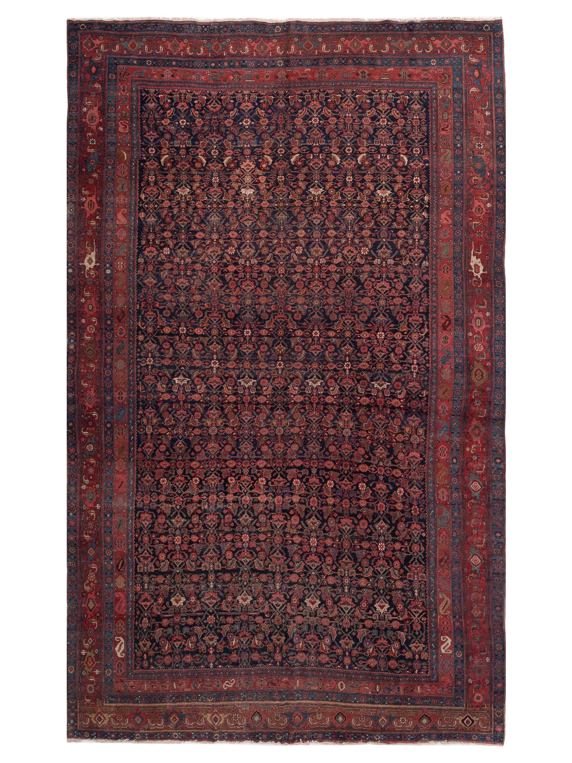 Pasha Persian Antique  Navy Red Traditional