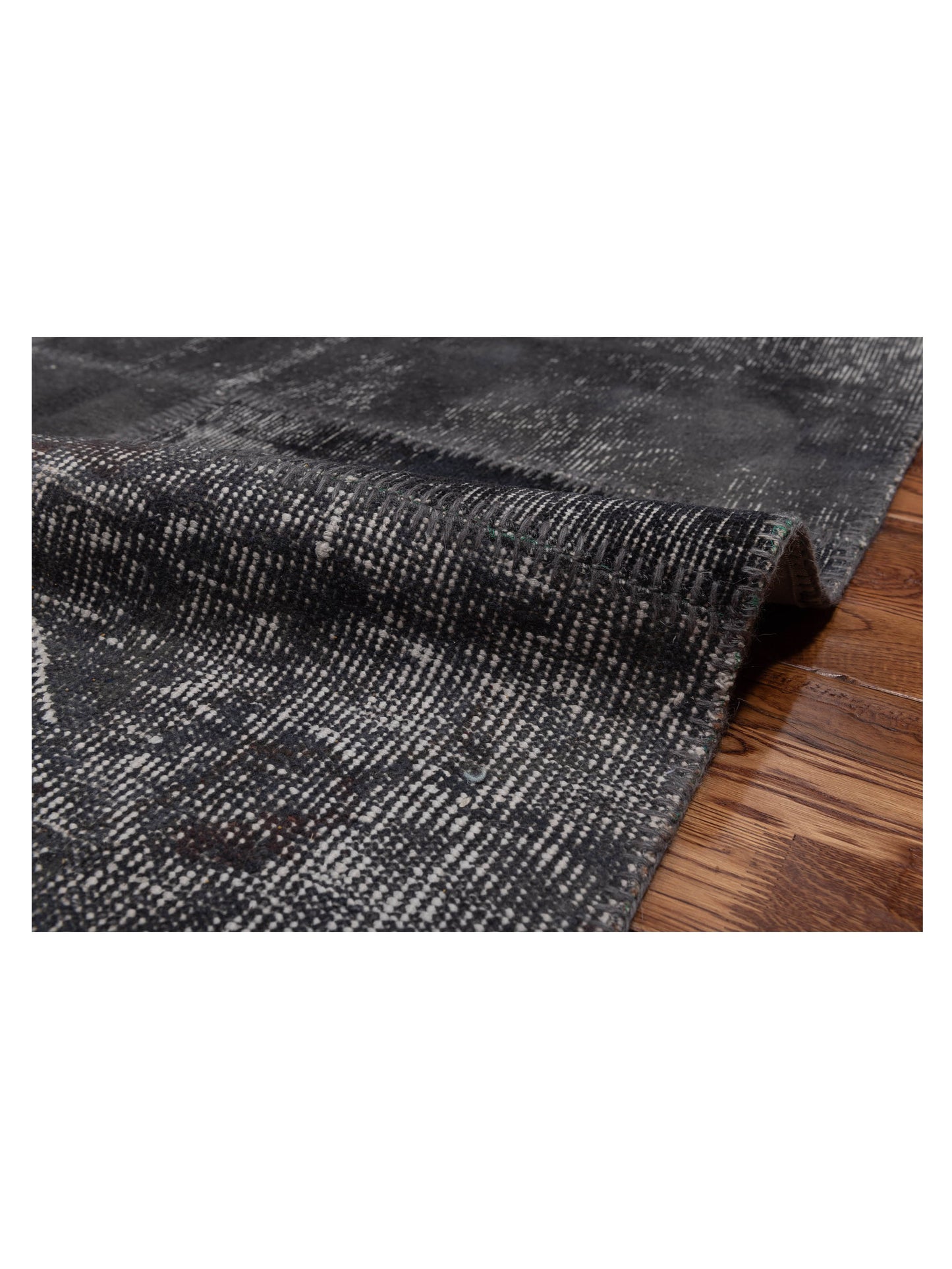 Turkish Vestige Patchwork 111794 Dark Gray 9x12 Hand Knotted Rug