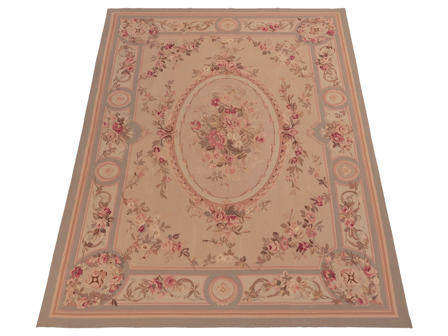 Abusson 77780 Cream Silver 7.10x10.8 Hand Knotted Rug