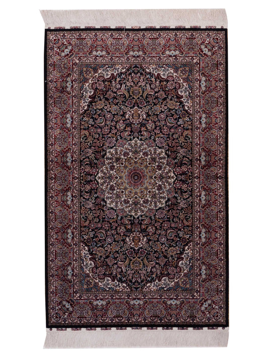 Pasha Pure Silk  Navy Red Traditional