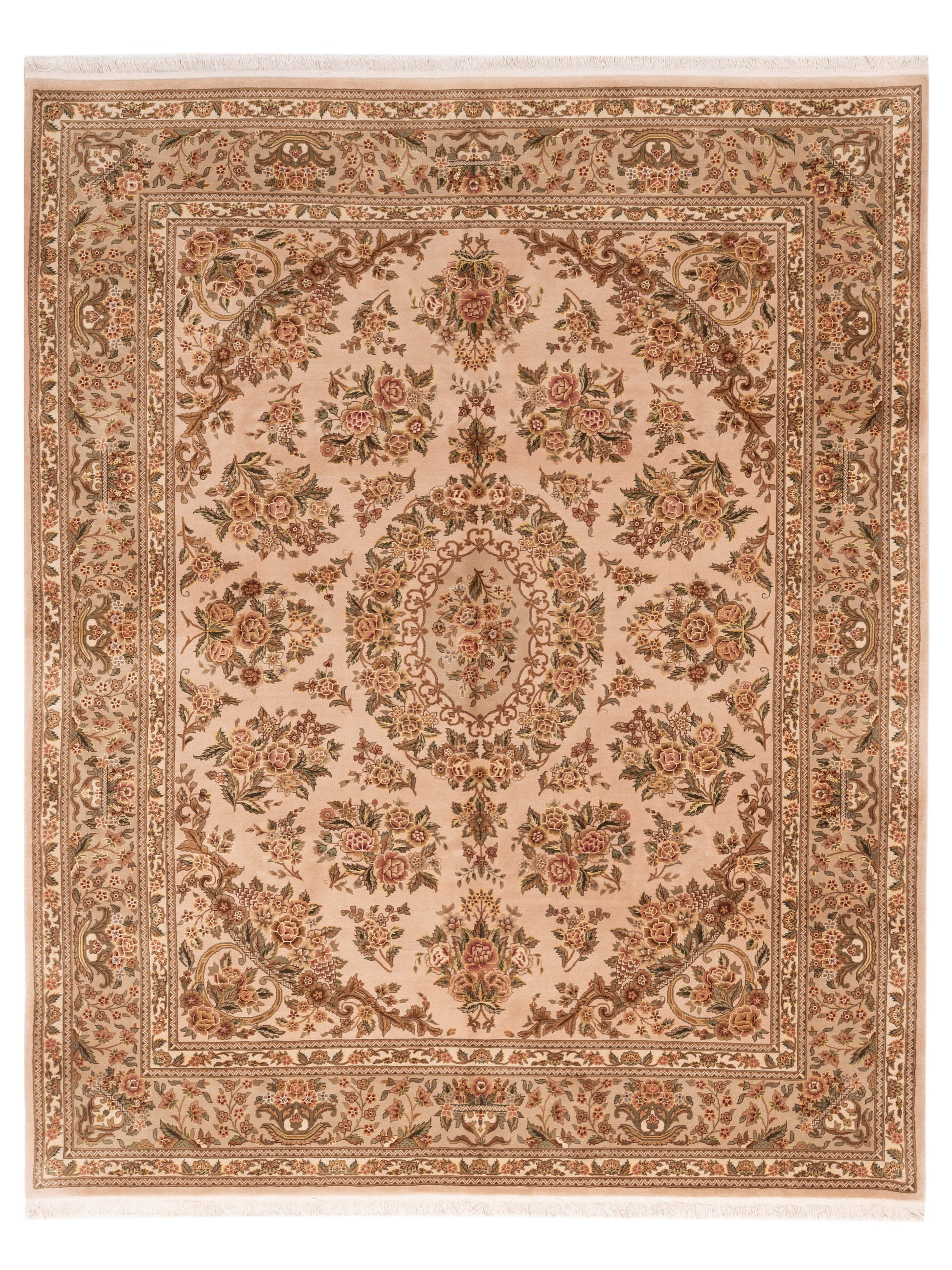 Pasha Magnolia  Beige Silver Traditional