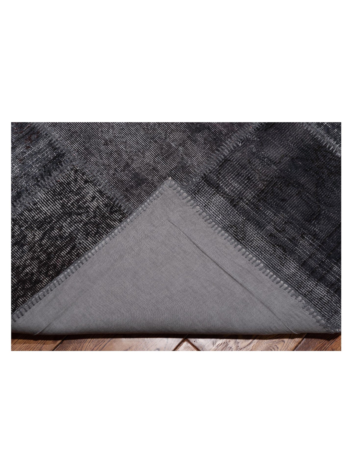 Turkish Vestige Patchwork 129333 Charcoal 12x15 Hand Knotted Rug