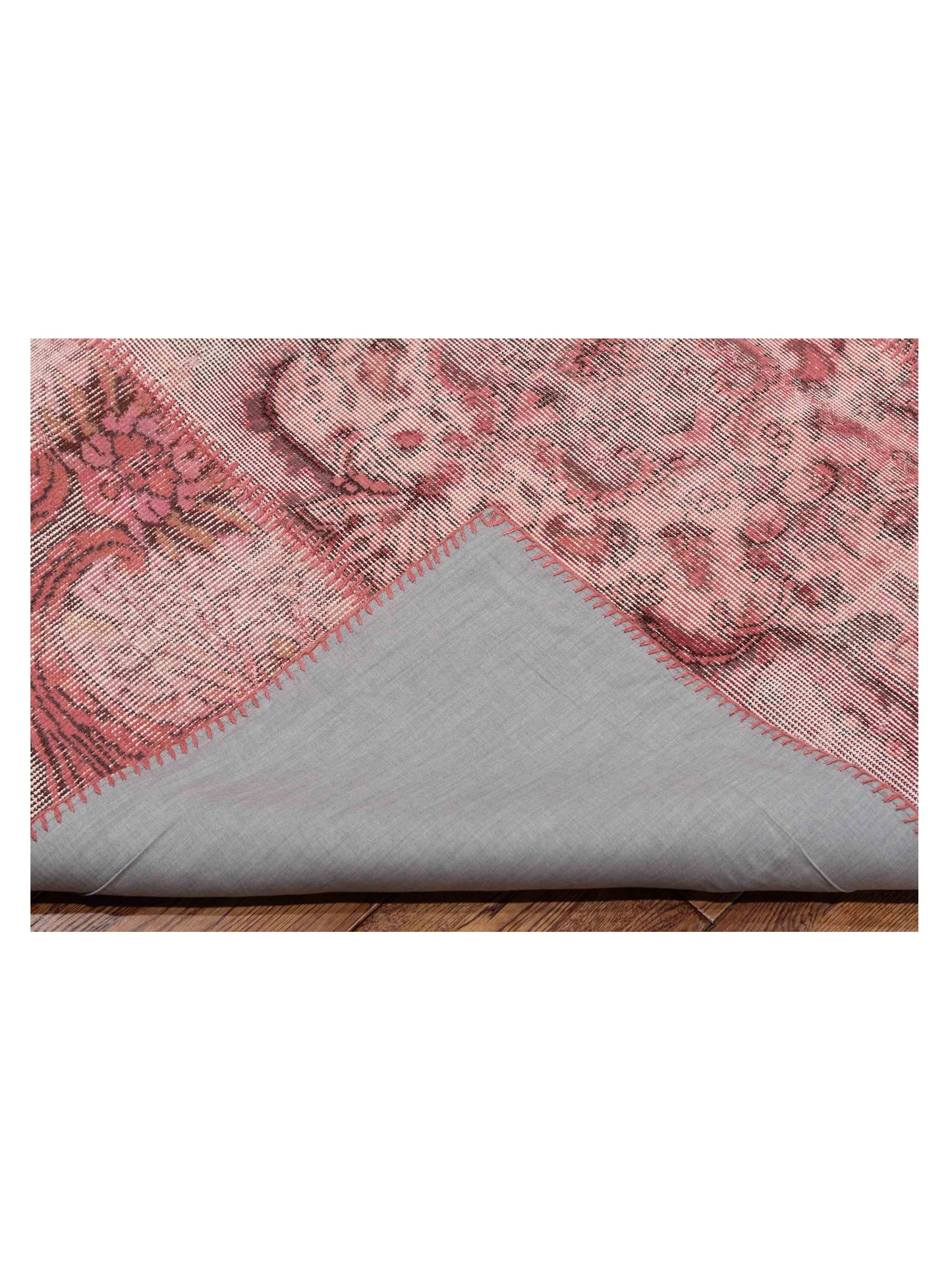 Turkish Vestige Patchwork 146028 Pink 9.1x12 Hand Knotted Rug