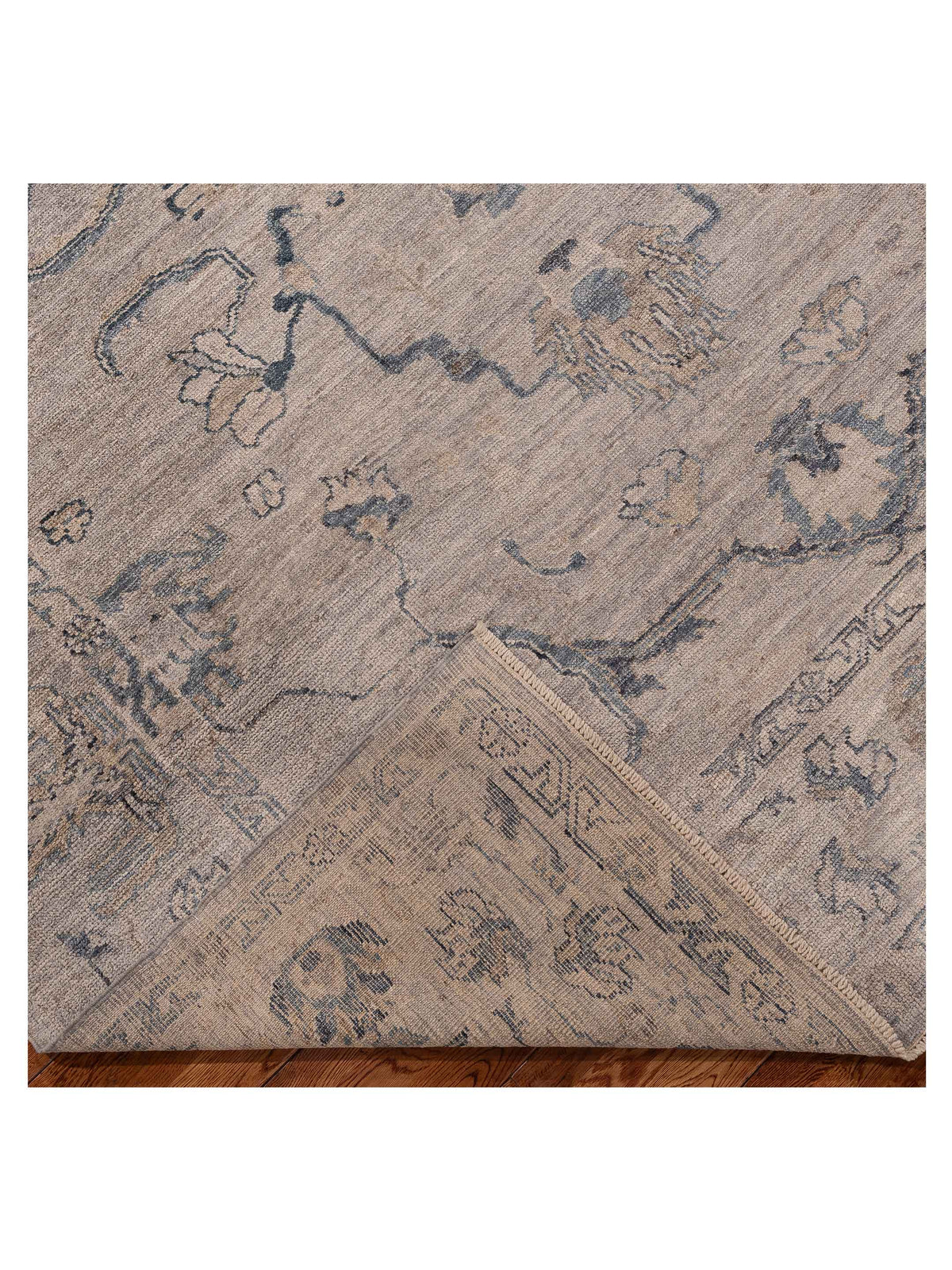 Angora Oushak 156125 Gray Gray 8.1x9.9 Hand Knotted Rug