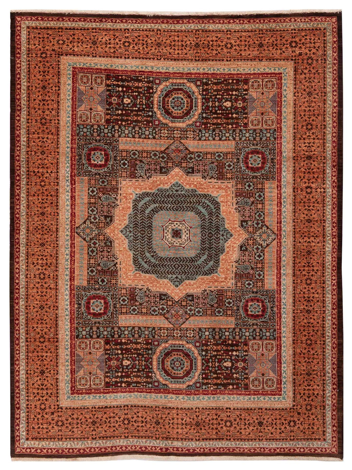 Nomad Super Mamluk  Brown Orange Traditional