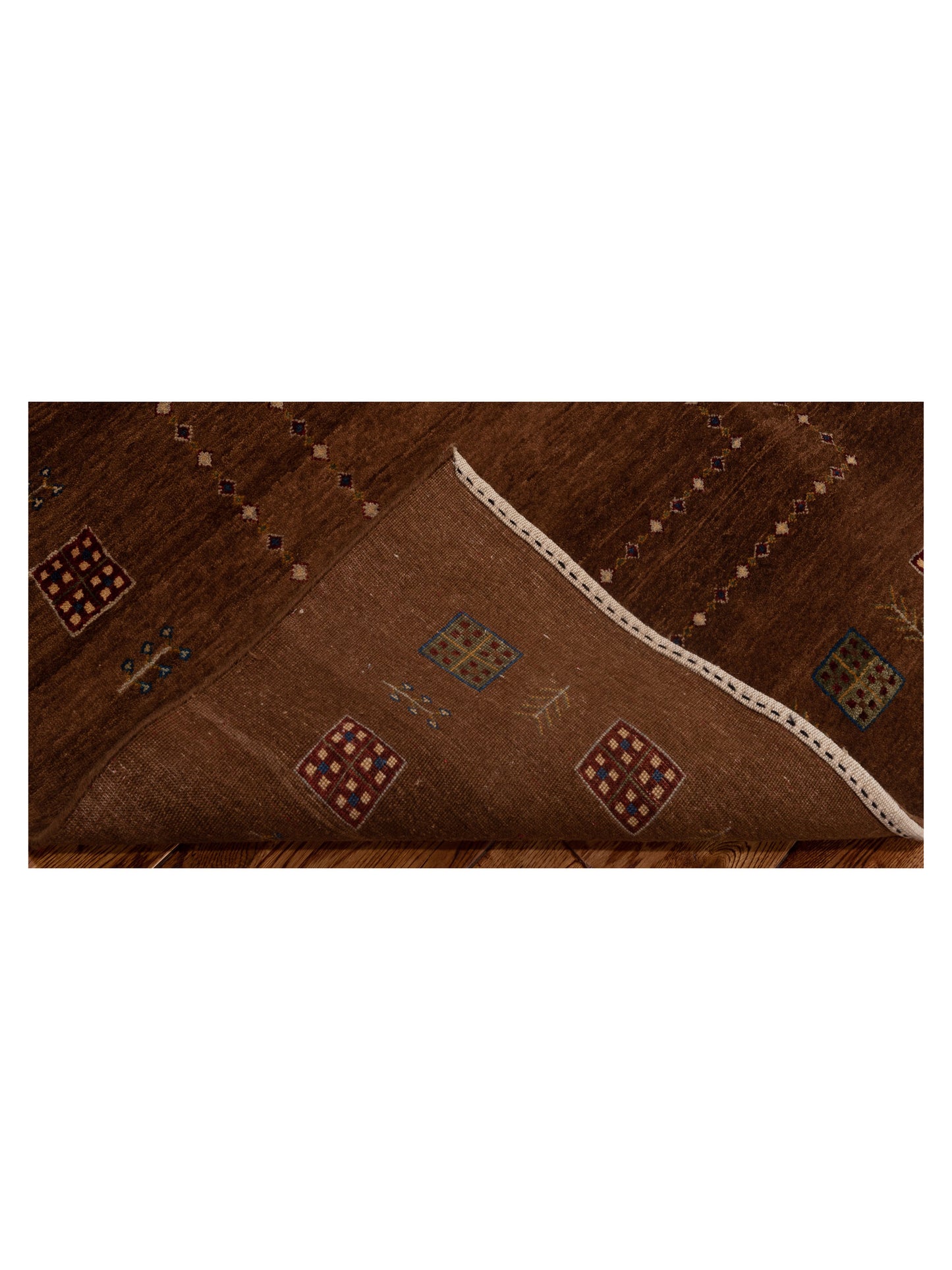 Gabbeh 96231 Brown 4.1x6 Hand Knotted Rug
