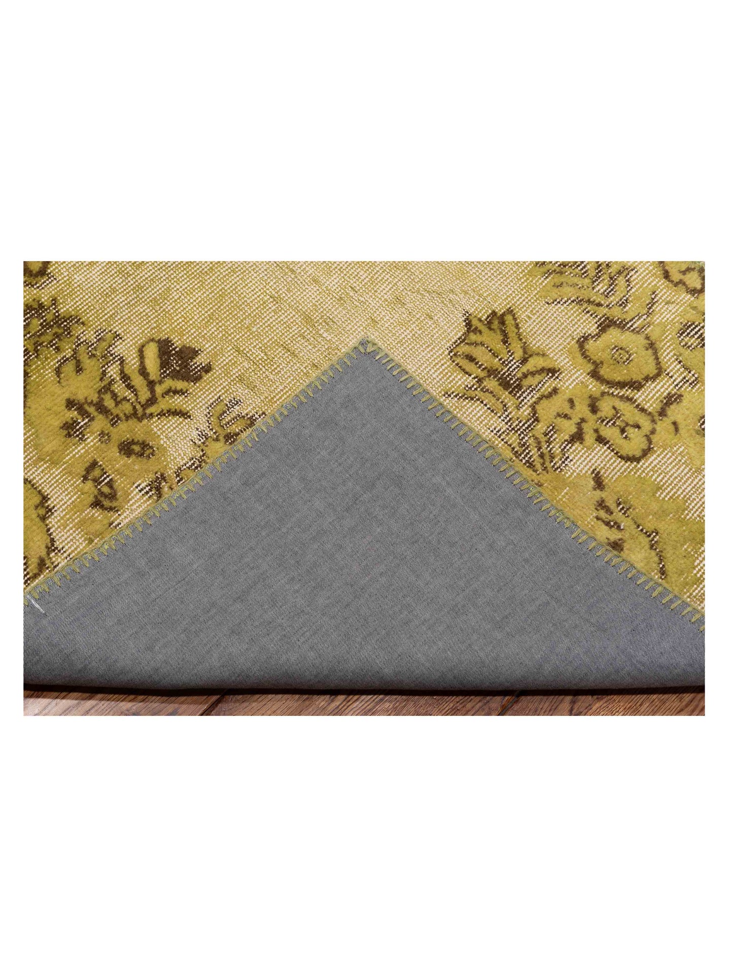 Turkish Vestige Patchwork 130952 Light Green 9x12 Hand Knotted Rug