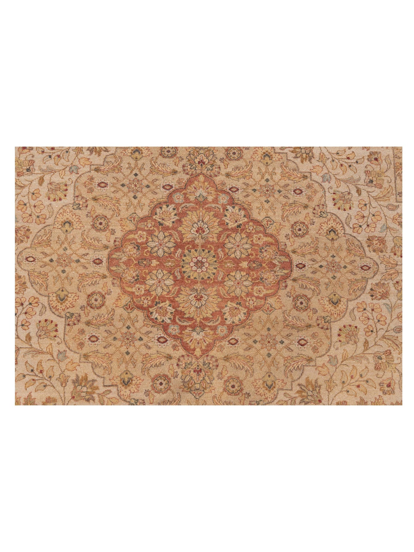 Haji Jalili 111269 Beige Gold 8.11x11.10 Hand Knotted Rug
