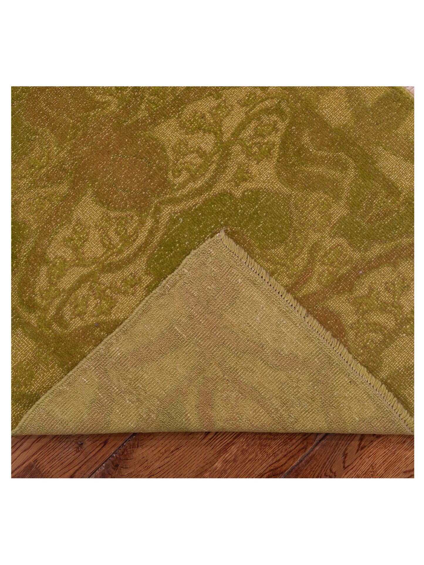 Elvan Nezzam Green 2.8x11 Hand Knotted Rug