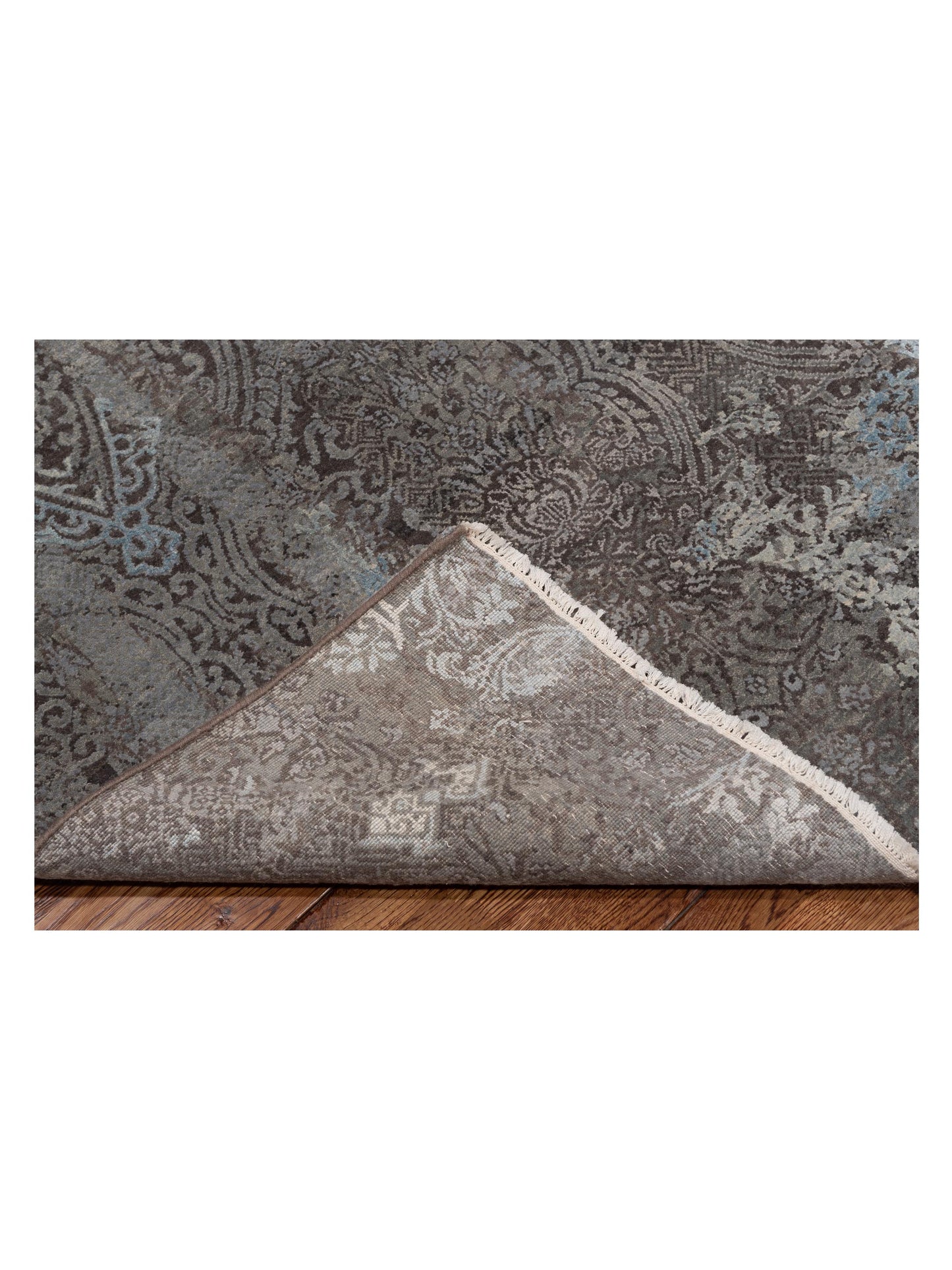 Mastersilk 127399 Gray 7.10x9.10 Hand Knotted Rug