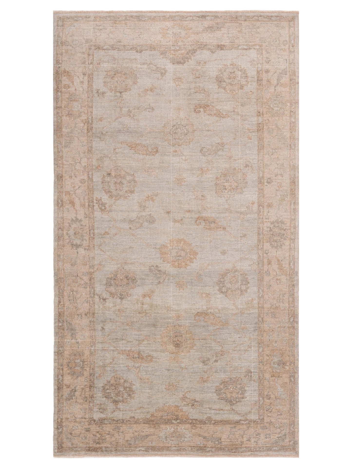 Anadol Angora Oushak  Ice Blue Beige Traditional