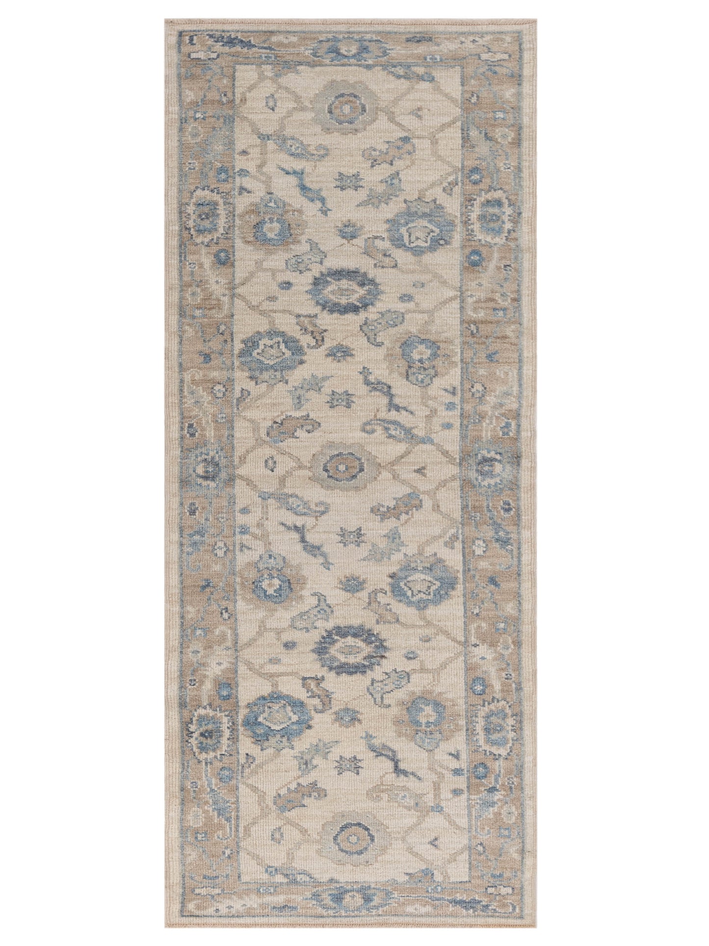 Anadol Angora Oushak  Ivory Brown Traditional