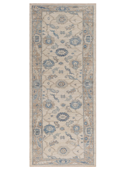Anadol Angora Oushak  Ivory Brown Traditional