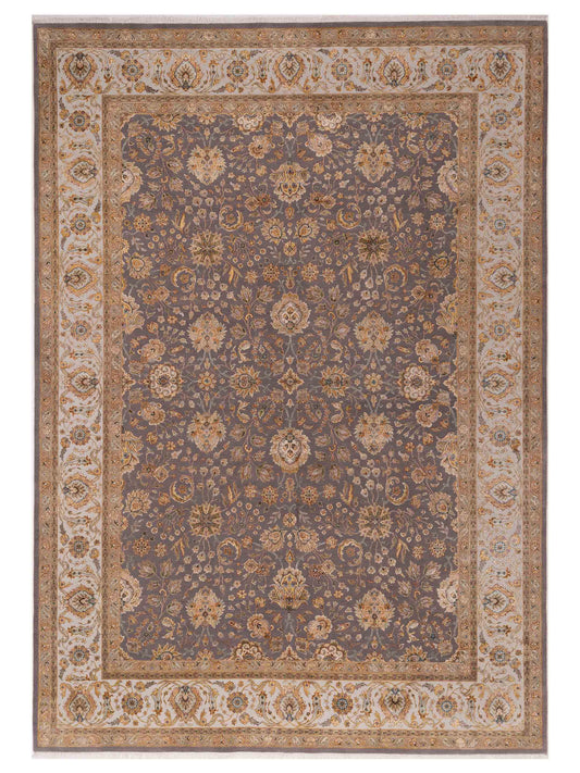 Rajpur Imperial Silk  Gray Ivory Traditional