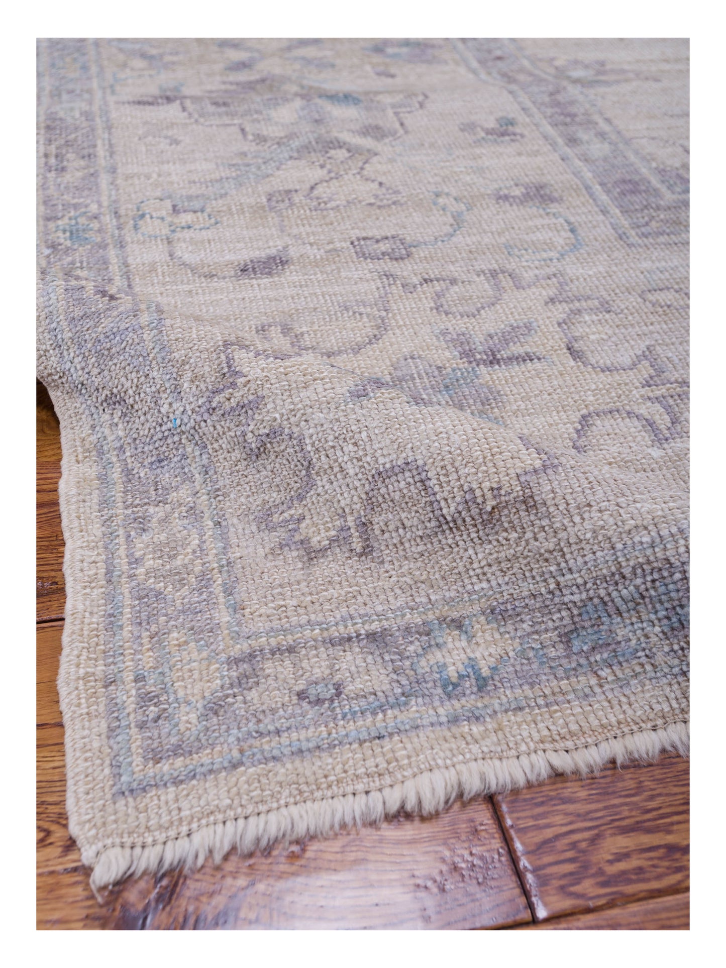 Angora Oushak 124260 Ivory Ivory 11.3x14.8 Hand Knotted Rug
